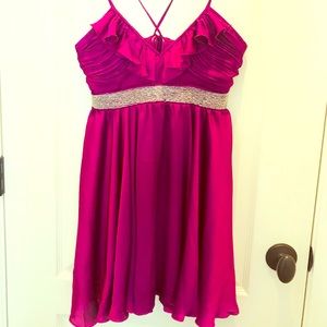 Purple satin dress from Forever 21